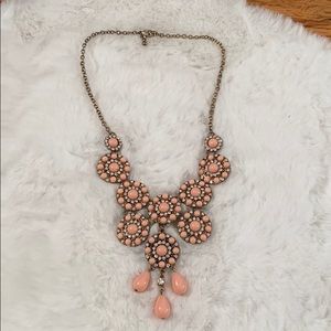 Peach and gold necklace